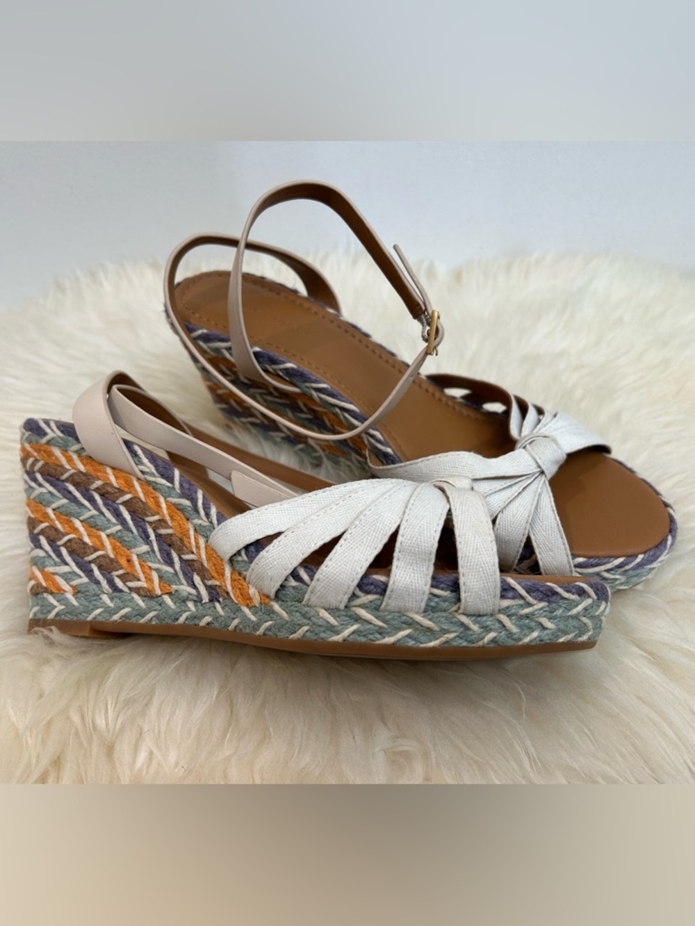 Tory Burch espadrille wedge sandals brand new size10
